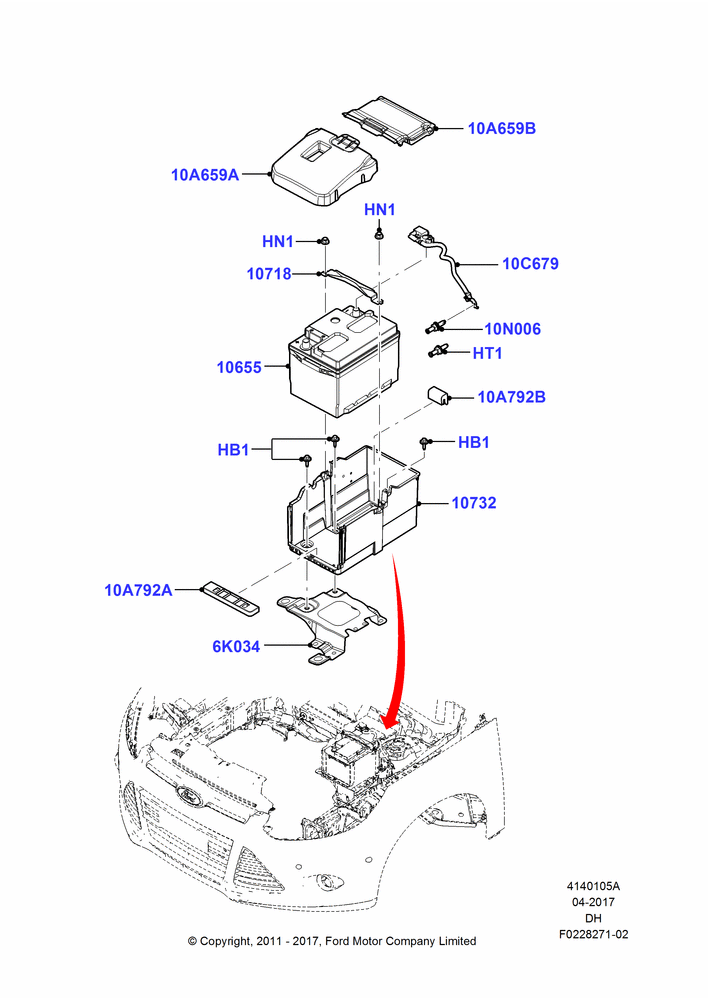 05A - Battery and Mountings, With Gas Engines, Less BEV Version; 31/JAN/2011-04/MAY/2018
