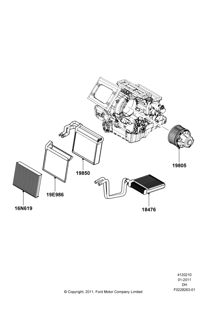 10 - Heater/Air Cond.Internal Components; 31/JAN/2011-04/MAY/2018