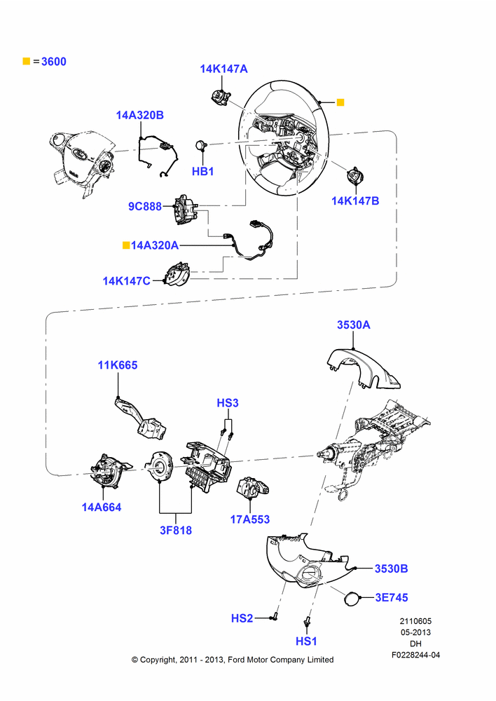 05A - Steering Wheel; 31/JAN/2011-08/DEC/2014