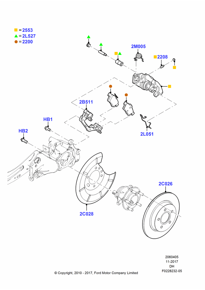 05 - Rear Brake Discs and Calipers, With Rear Disc Brakes; 31/JAN/2011-04/MAY/2018