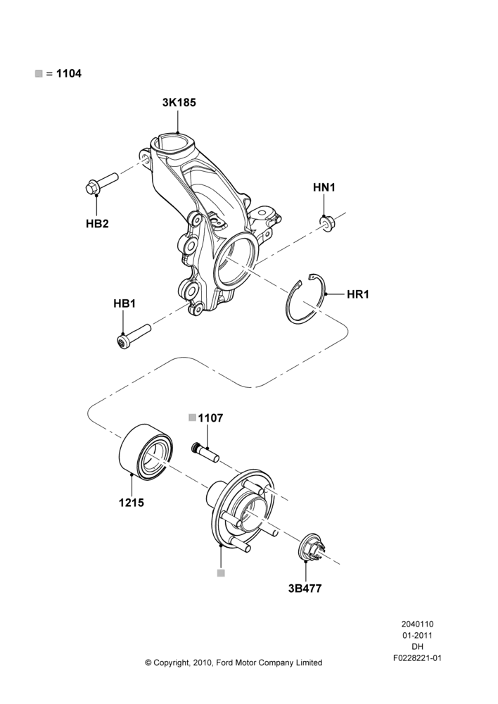10 - Front Knuckle and Hub; 31/JAN/2011-04/MAY/2018