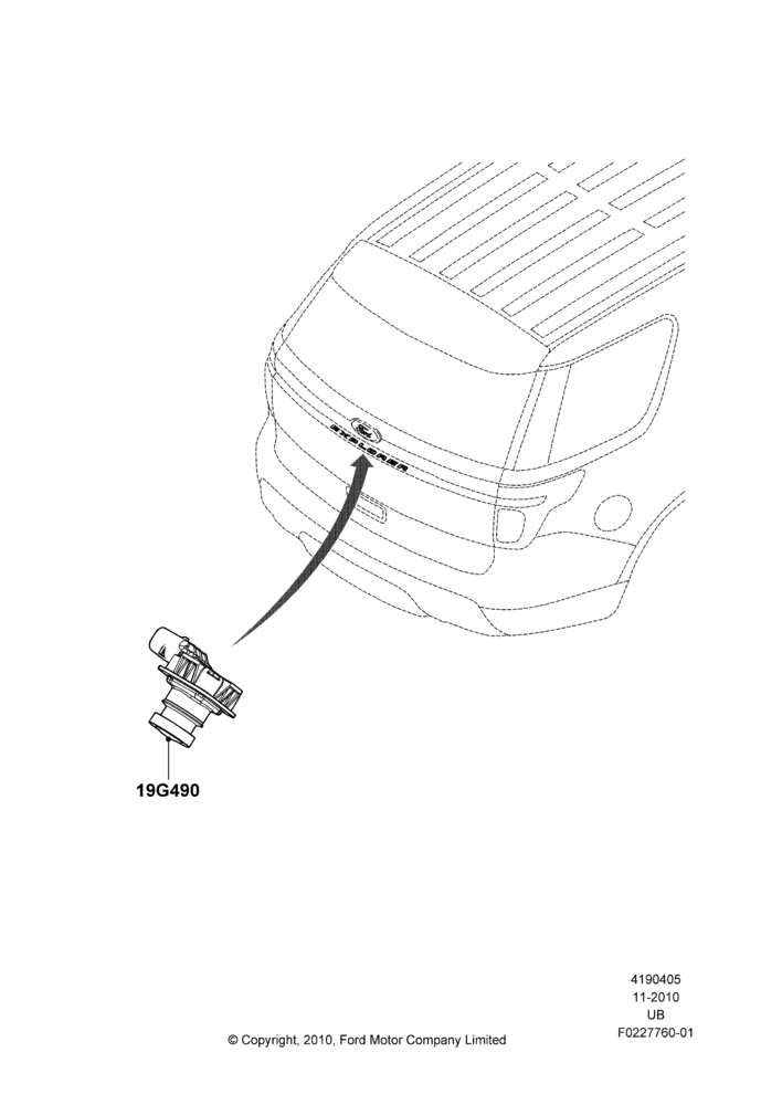 05A - Camera Equipment, Rear View Camera-Fixed; 04/OCT/2010-04/MAY/2015