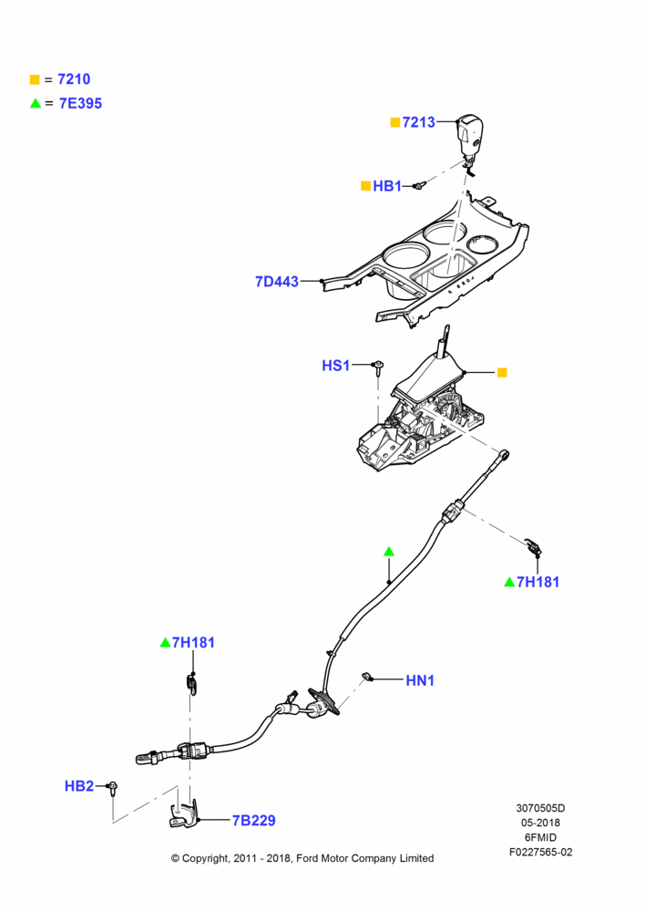 05D - Gear Change-Automatic Transmission, 6 Speed Auto Trans 6F Mid-Range; 18/JUL/2011-03/MAR/2019