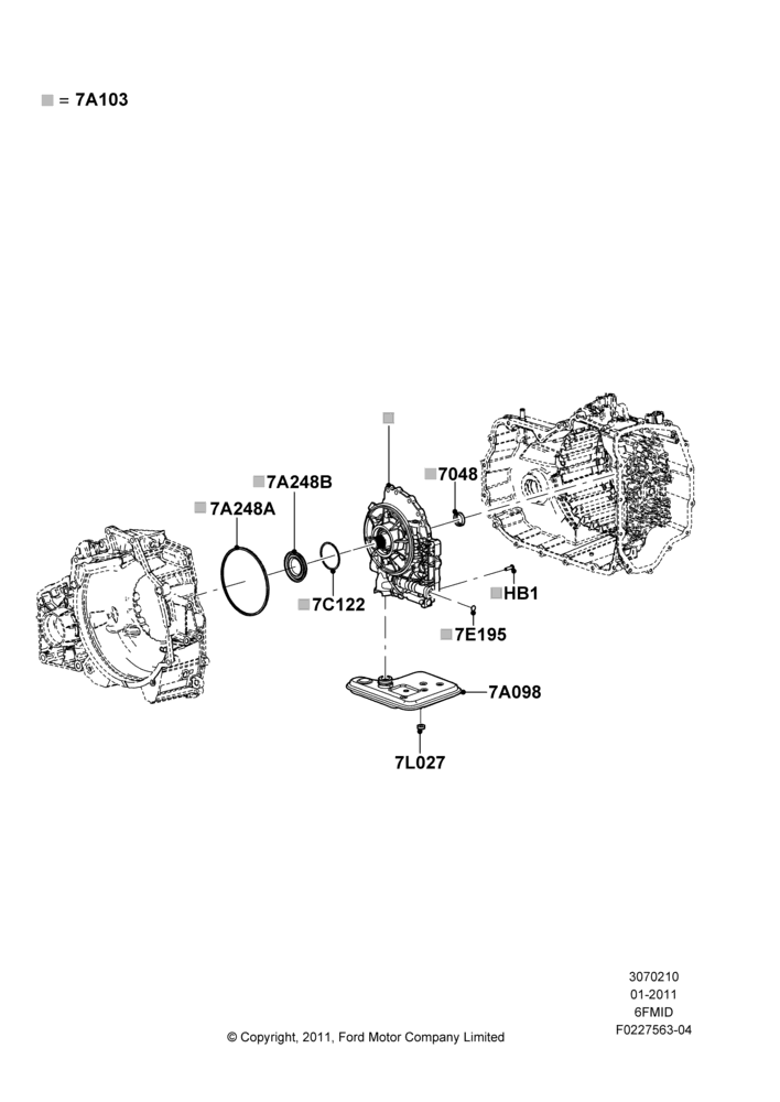 Transmission Pump Assy, 6 Speed Auto Trans 6F Mid-Range