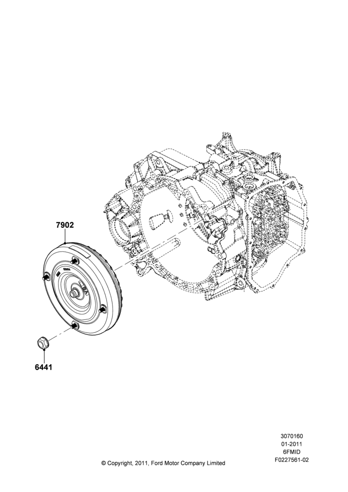 60D - Converter, 6 Speed Auto Trans 6F Mid-Range; 18/JUL/2011-03/MAR/2019