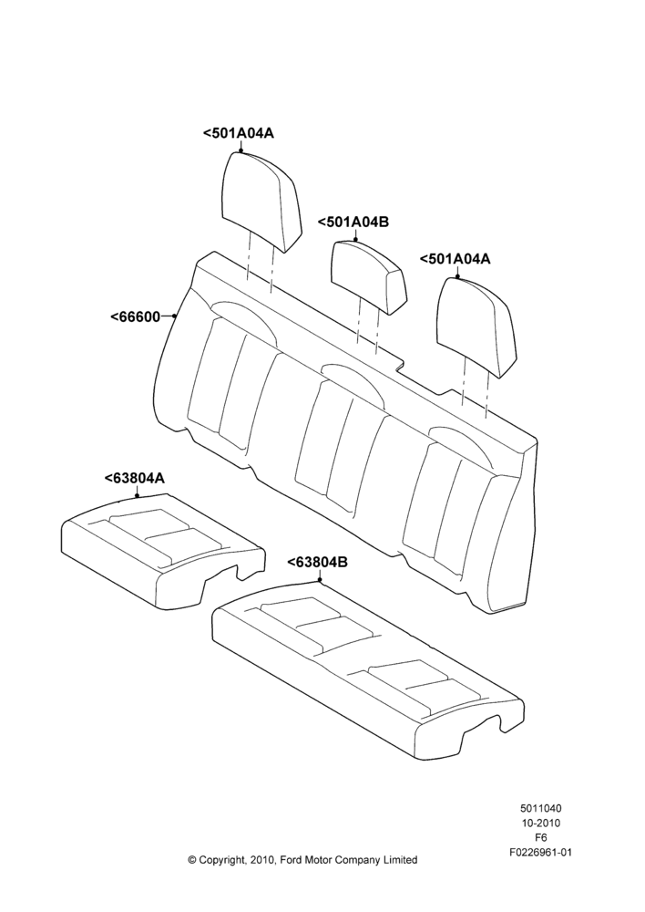 40N - Rear Seat Covers, Super Cab; 03/NOV/2010-20/AUG/2012