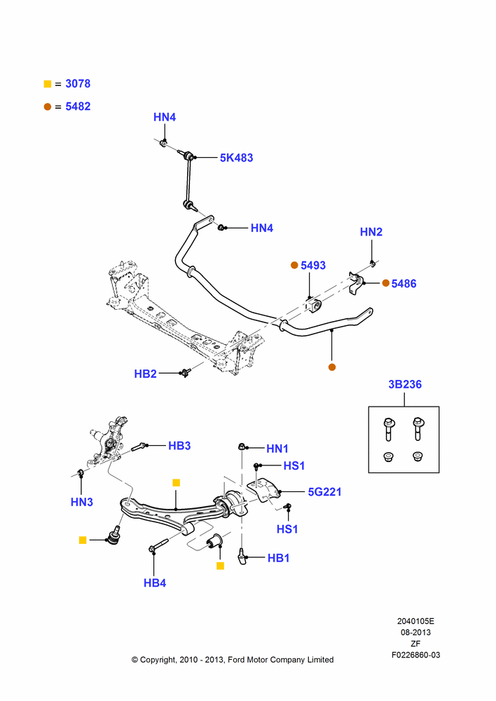 Front Susp.Arms/Stabilizer/X-Member, Control Arms and Stabilizer