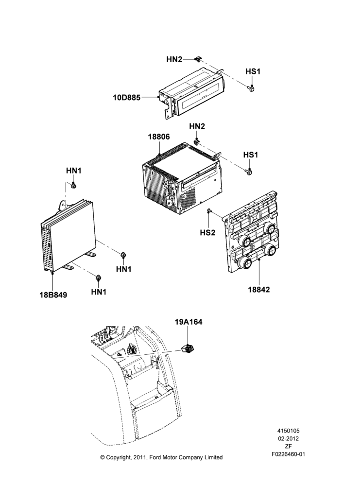 05R - Audio Equipment - Original Fit, Elect Prem AM/FM Stro/Disc/Clock, With Sub Woofer Sound System; 27/FEB/2012-27/JUN/2014