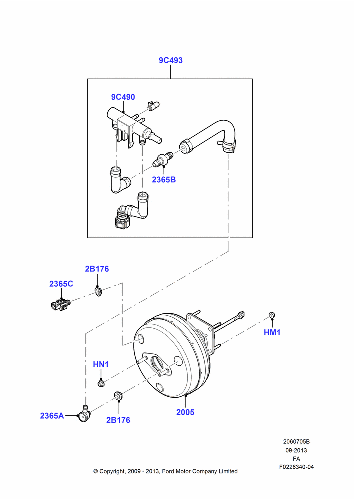 Brake Booster, 6.7L 4V V8 T/C Diesel, Power 4-Wheel Disc Vacuum Boost