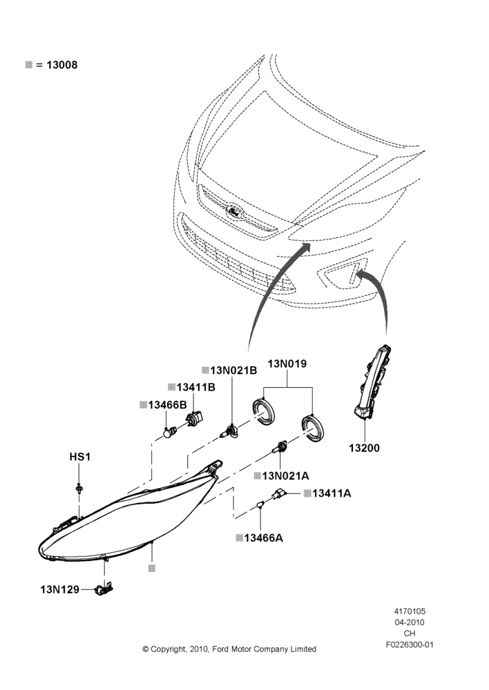 Headlamps and Front Flasher Lamps, Supplemental Parking Lamps, Supplemental Parking Lamps Level 2