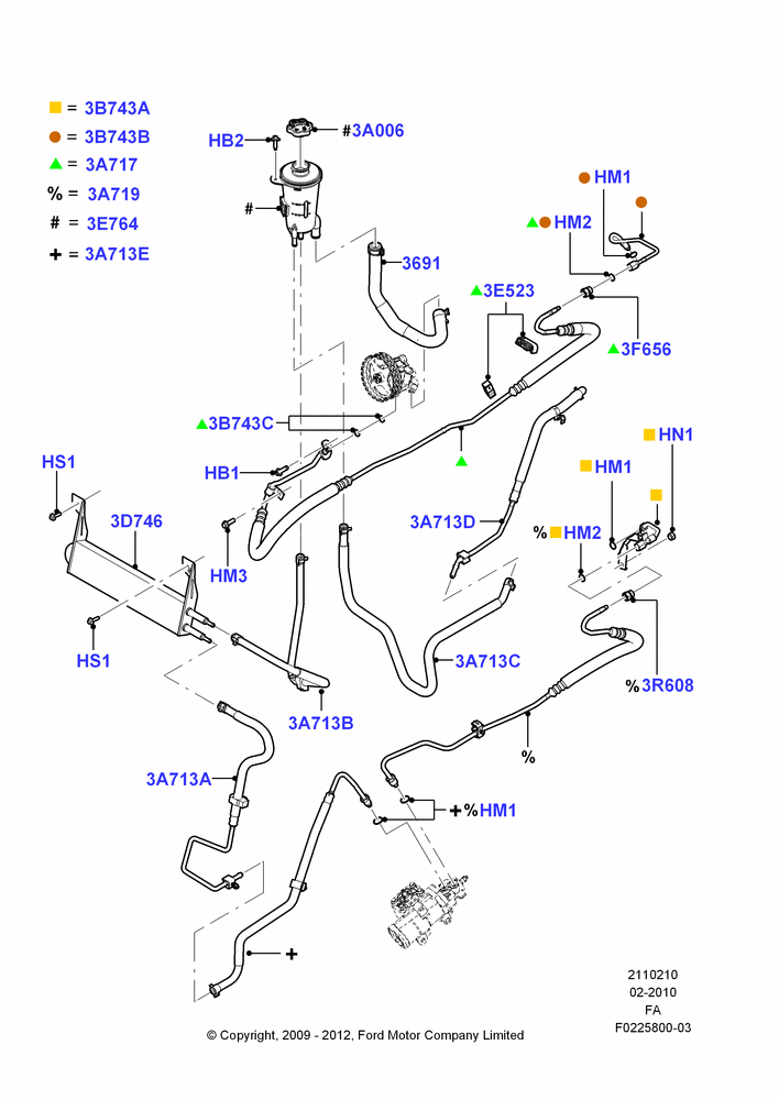 Supply & Return Hoses - Power Strg, 6.7L 4V V8 T/C Diesel, With 4 Wheel Disc Brake Hydro-Boost