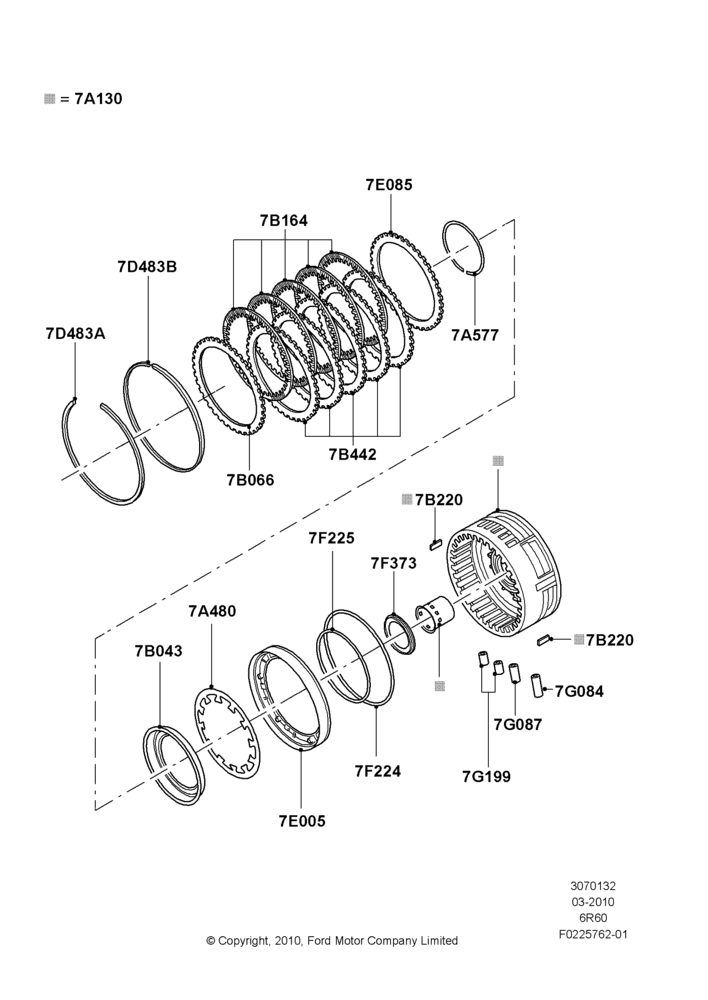 32B - Intermediate Clutch and Components, 6 Speed Automatic Trans (6R80), MOD 5.0L-4V DOHC SEFI NA; 22/MAR/2010-27/JUN/2014