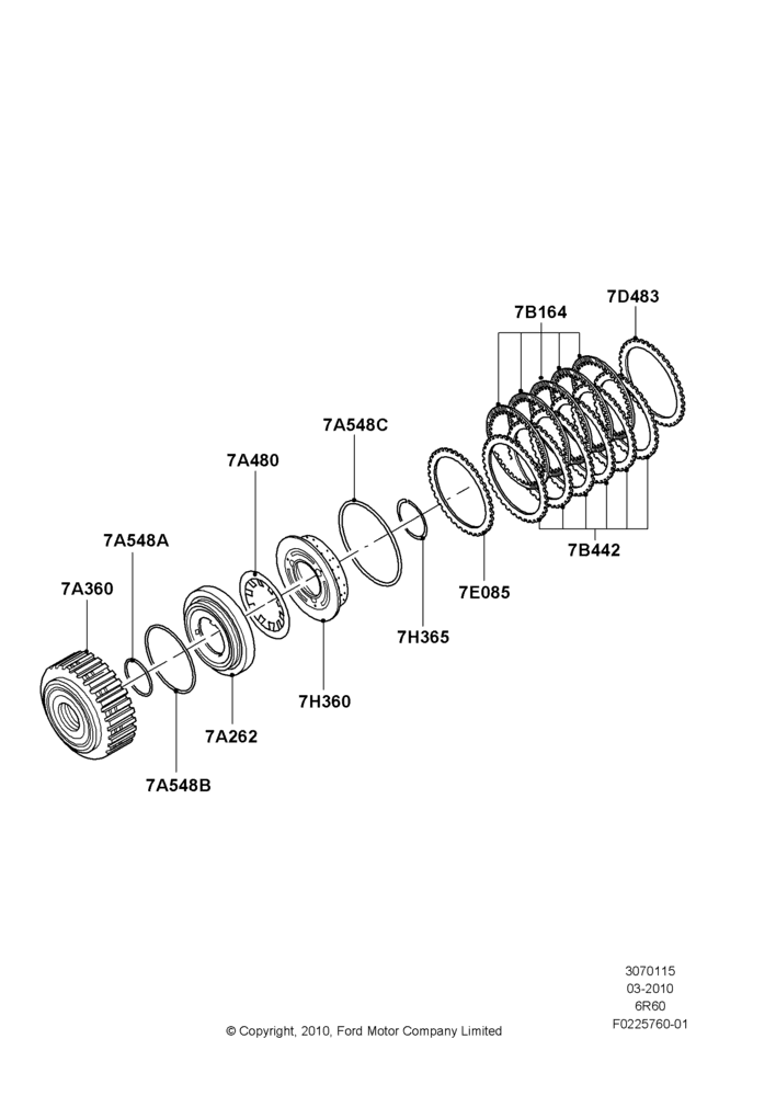 15B - Forward Clutch and Components, 6 Speed Automatic Trans (6R80), MOD 5.0L-4V DOHC SEFI NA; 22/MAR/2010-27/JUN/2014