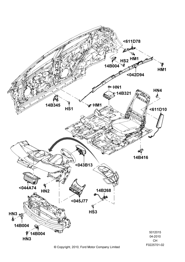 15B - Airbag System, 5 Door Sedan; 26/APR/2010-27/APR/2013