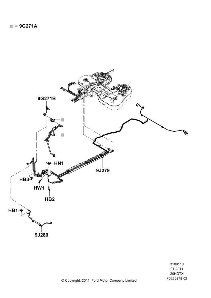 10B - Fuel Lines, 2.0L EcoBoost (240PS); 18/JUL/2011-06/FEB/2012