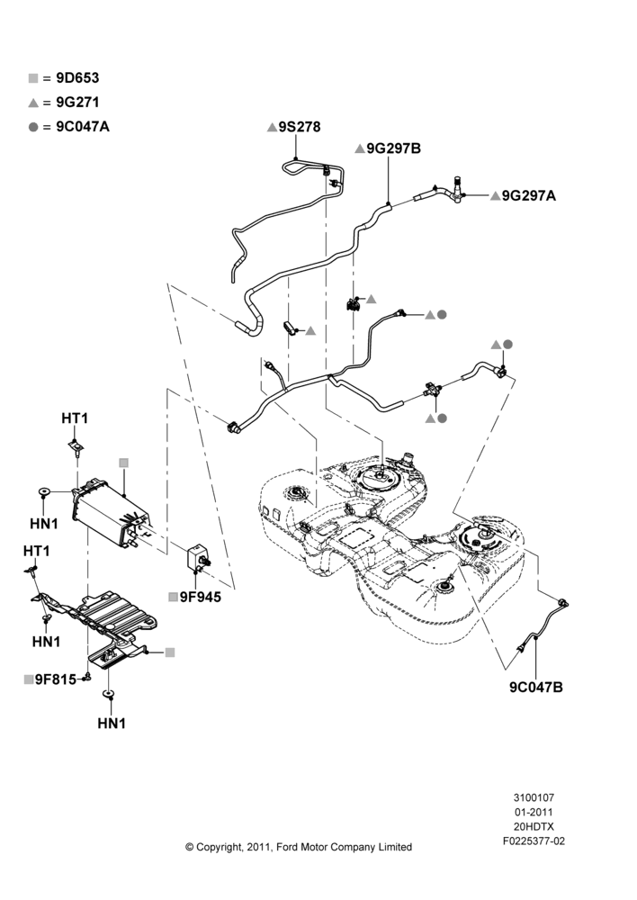 07B - Fuel Vapour System, 2.0L EcoBoost (240PS); 18/JUL/2011-06/FEB/2012
