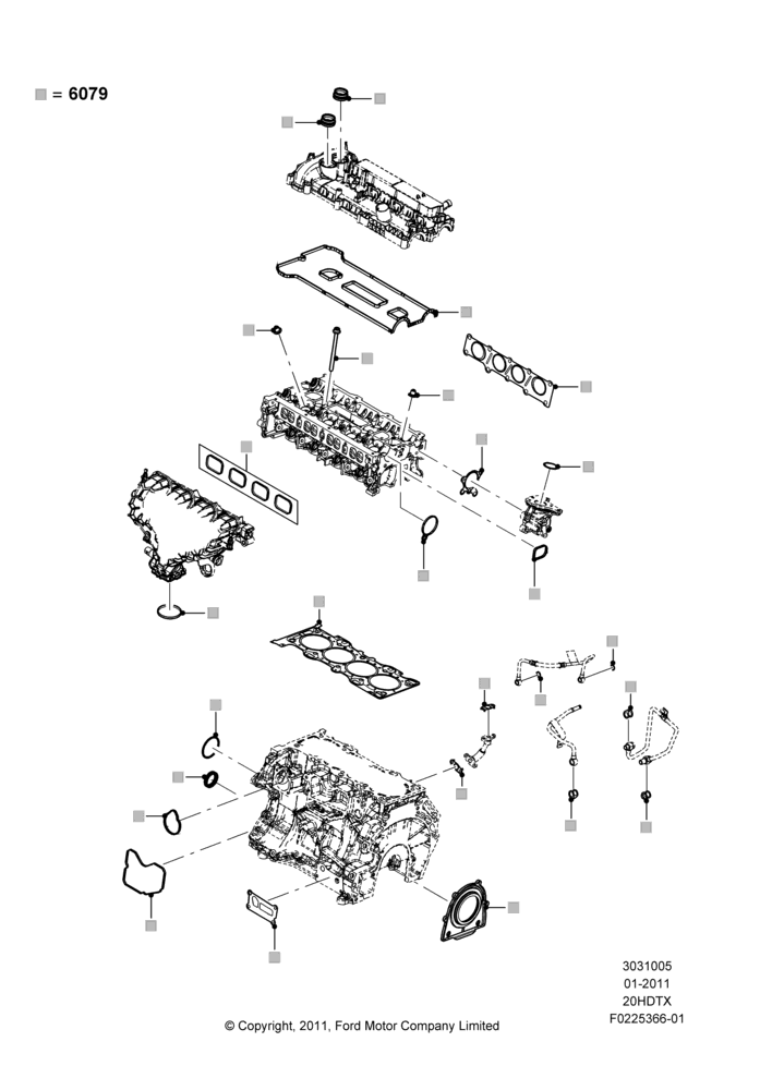 05B - Engine Gasket Kits, 2.0L EcoBoost (240PS); 18/JUL/2011-04/MAY/2015