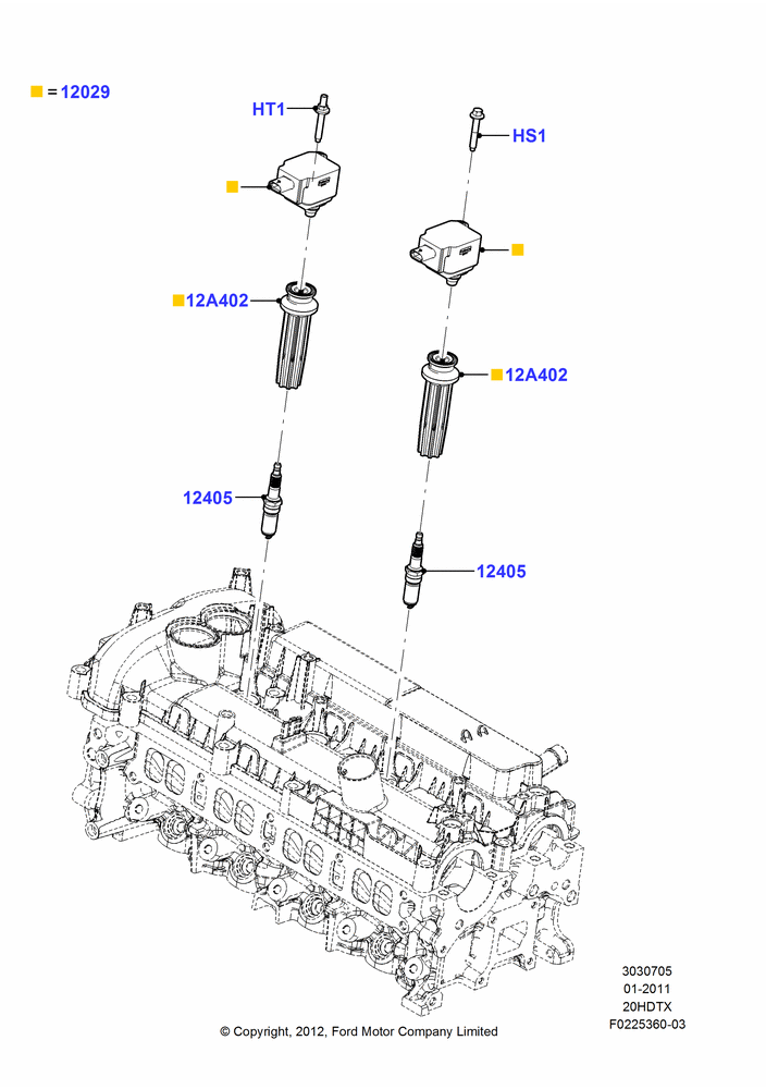 05B - Ignition Coil and Wires/Spark Plugs, 2.0L EcoBoost (240PS); 18/JUL/2011-04/MAY/2015