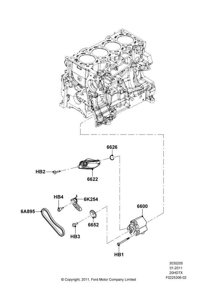 05B - Oil Pump, 2.0L EcoBoost (240PS); 18/JUL/2011-04/MAY/2015