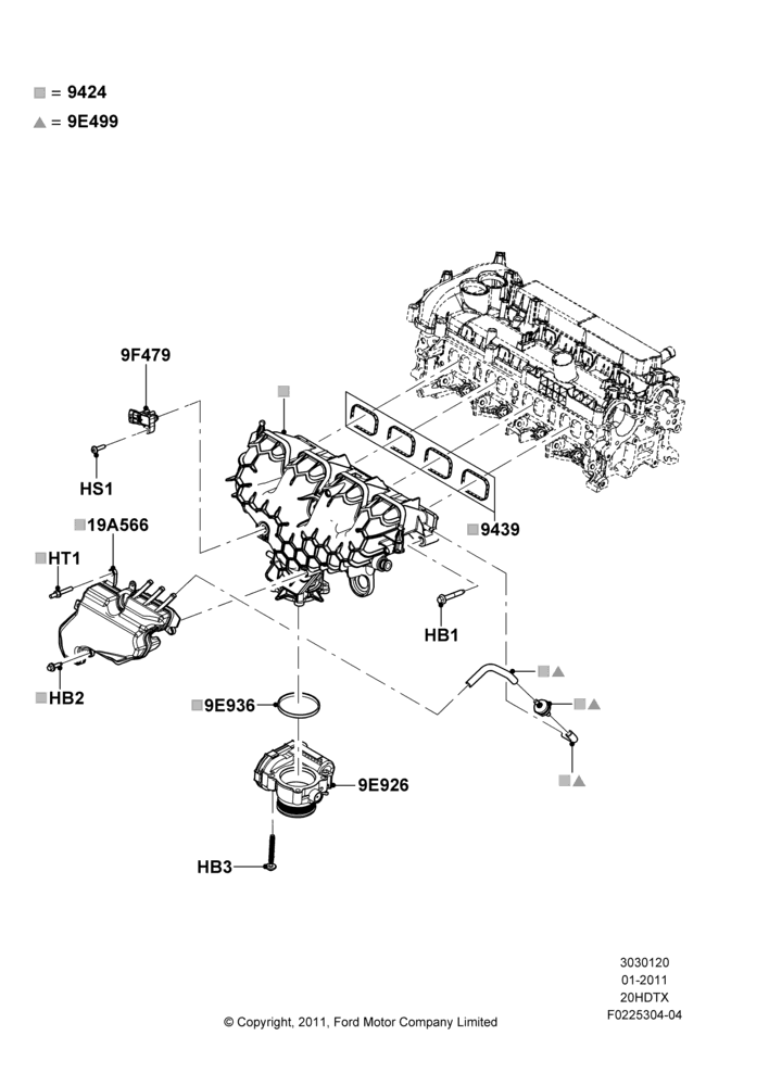 20B - Intake Manifold, 2.0L EcoBoost (240PS); 18/JUL/2011-04/MAY/2015