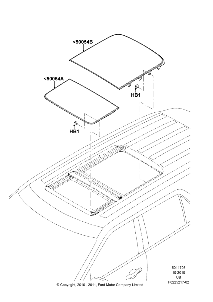 05 - Sliding Roof Panel; 01/NOV/2010-03/MAR/2019