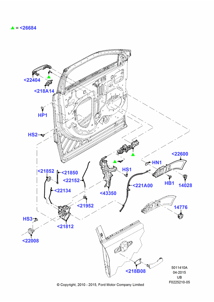 10A - Front Door Lock Controls; 04/OCT/2010-04/MAY/2015