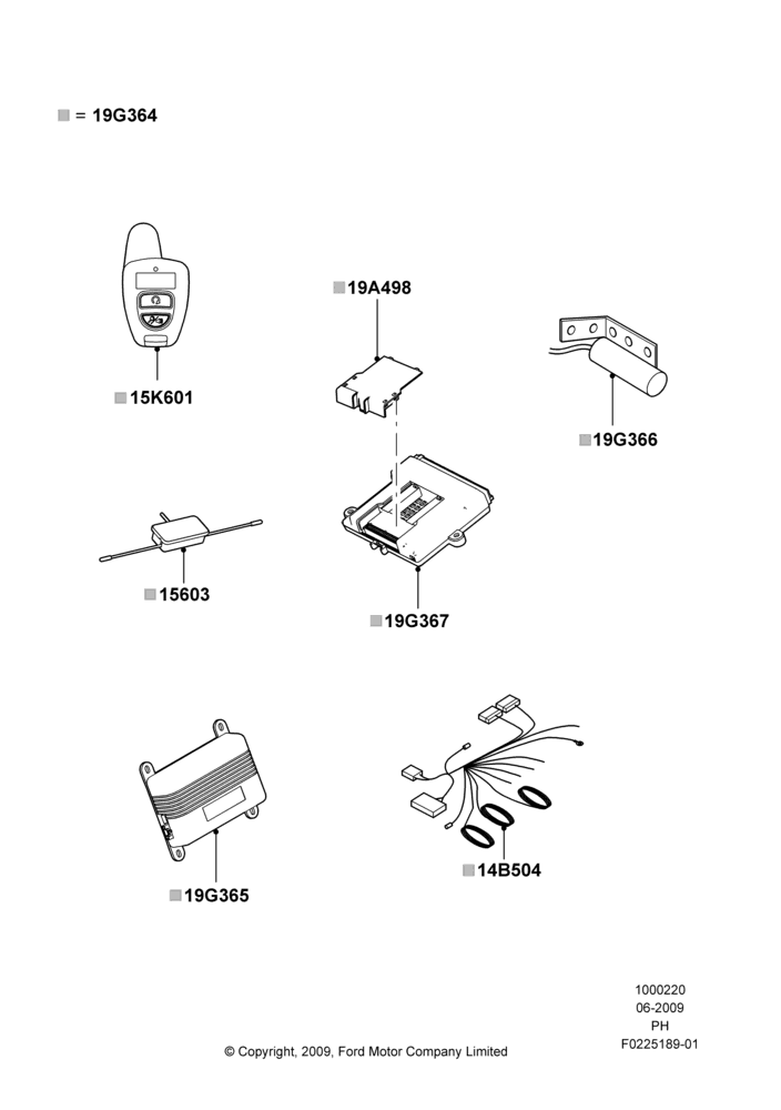 20XC - Remote Starting Kit, Keyless Entry - Key Fob/ID Card, Accessory; 15/JUN/2009-06/FEB/2012