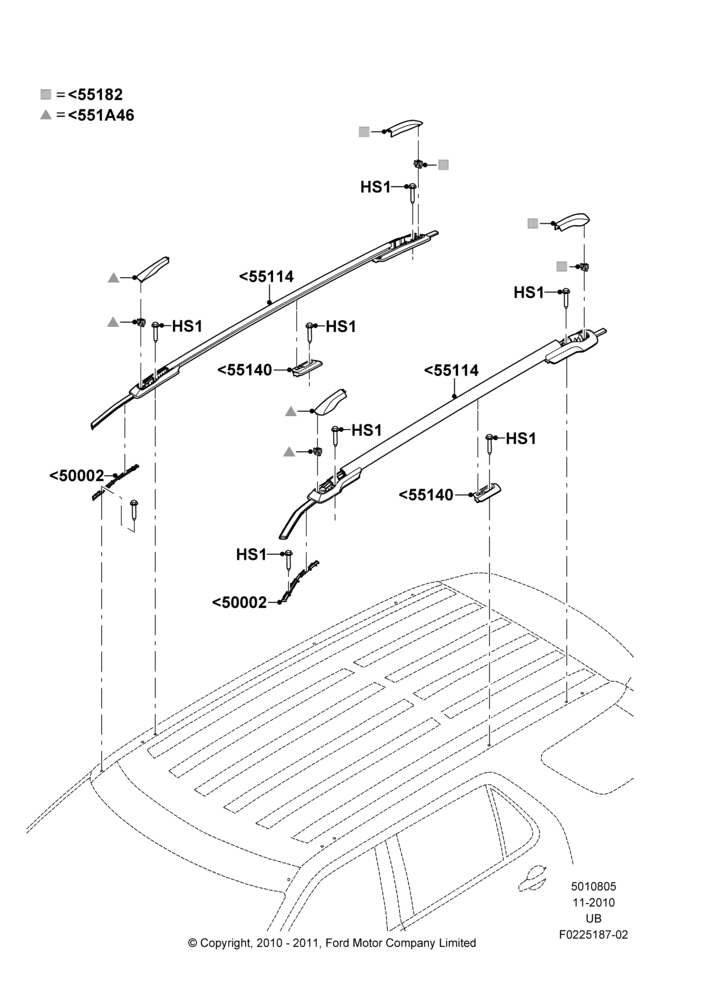 05A - Roof Rack Systems; 01/NOV/2010-04/MAY/2015