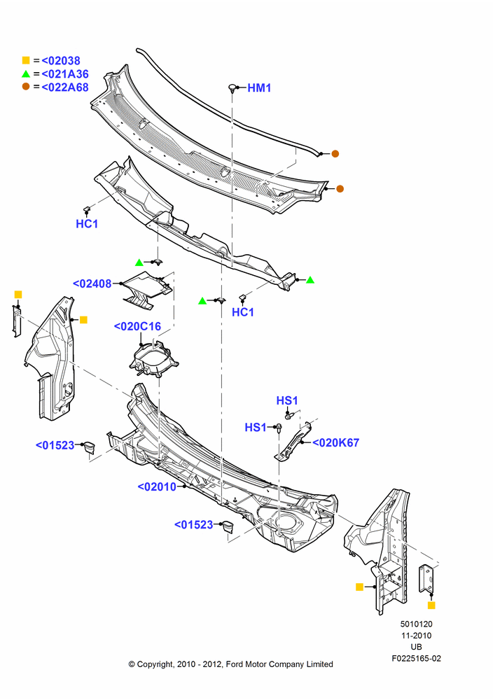 20 - Cowl/Panel and Related Parts; 01/NOV/2010-03/MAR/2019