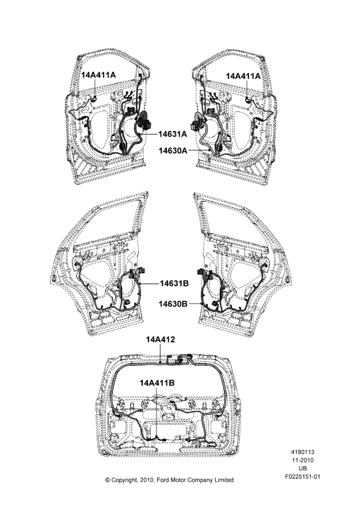 13 - Wiring - Body Closures; 01/NOV/2010-03/MAR/2019