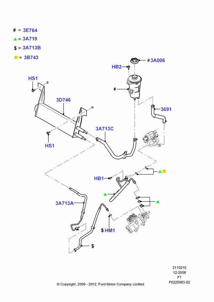 10B - Supply & Return Hoses - Power Strg, 6.2L 16V OHC NA V8 Gas, 6.8L Gas EFI V10, Power 4-Wheel Disc Vacuum Boost; 22/FEB/2010-05/JUL/2016