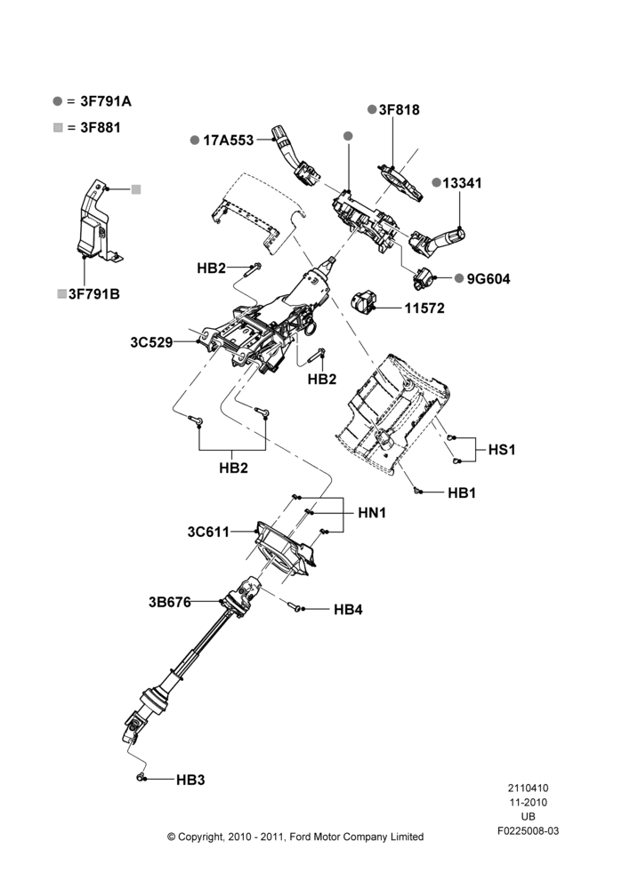 10A - Steering Column And Gear Shift; 04/OCT/2010-06/FEB/2012