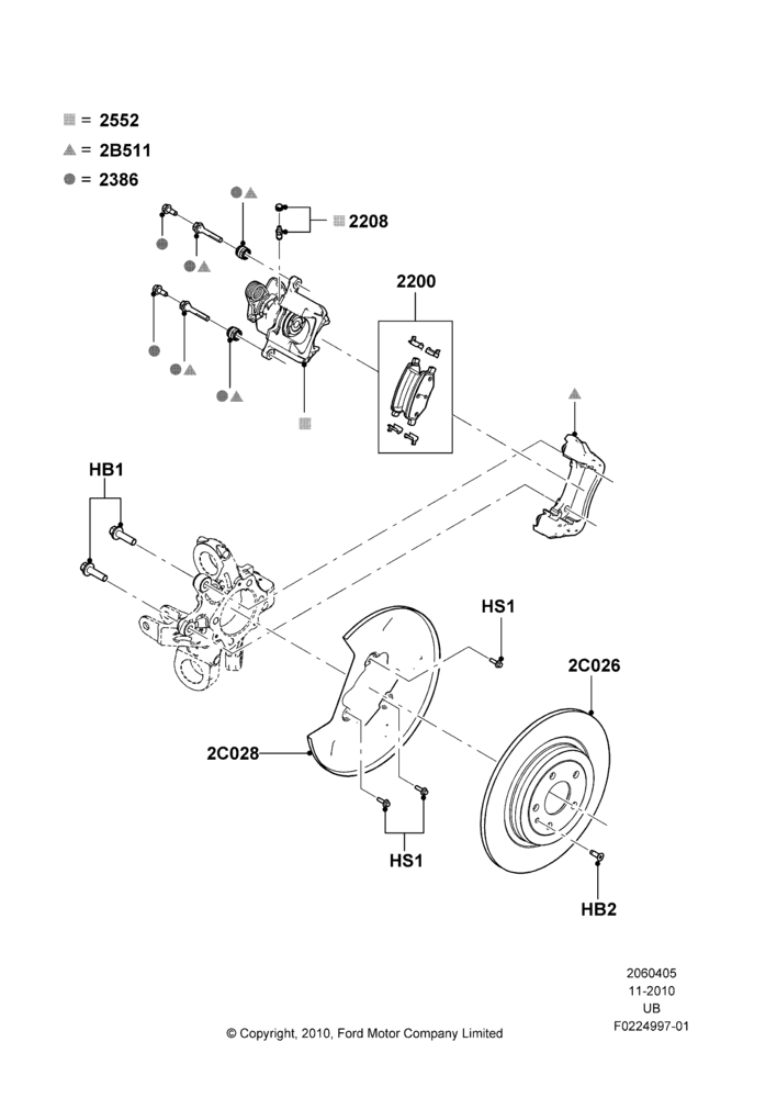 05A - Rear Brake Discs and Calipers; 04/OCT/2010-06/FEB/2012