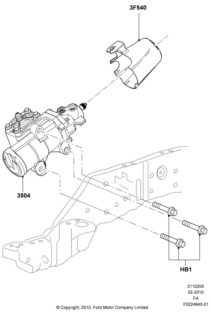 05B - Steering Gear, With Monobeam Suspension - Wide; 22/FEB/2010-05/JUL/2016