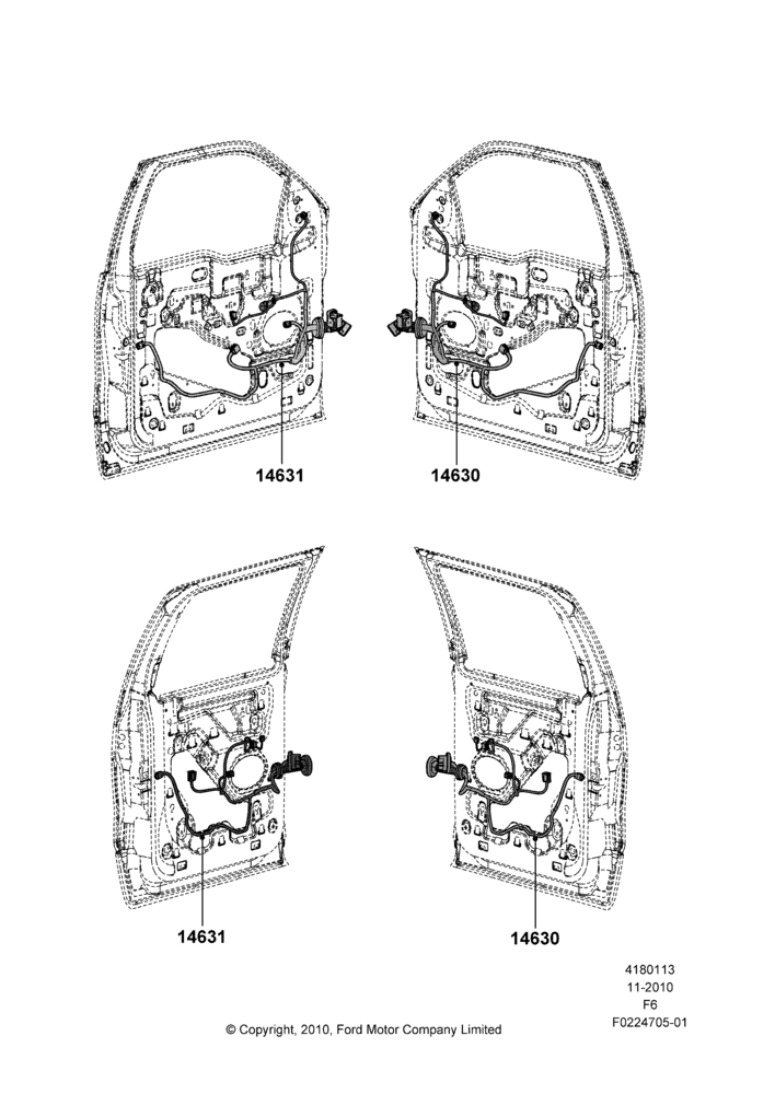 13M - Wiring - Body Closures, Ford 150 Series, Kansas City Plant Build; 03/NOV/2010-23/DEC/2014