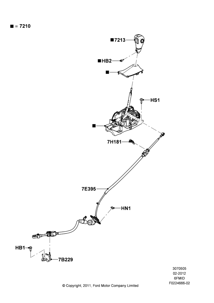 05B - Gear Change-Automatic Transmission, 6 Speed Auto Trans 6F Mid-Range; 06/FEB/2012-01/MAR/2019