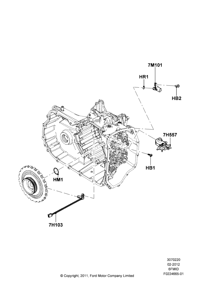 20B - Transmission Modules and Sensors, 6 Speed Auto Trans 6F Mid-Range; 06/FEB/2012-01/MAR/2019