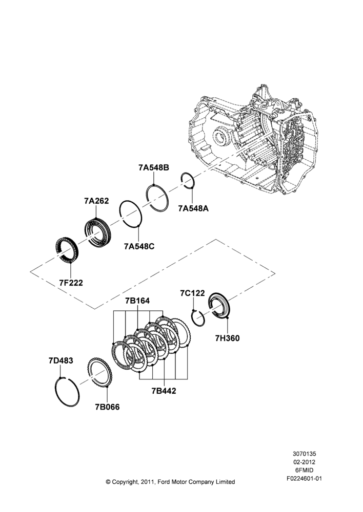 35B - Overdrive Clutch and Components, 6 Speed Auto Trans 6F Mid-Range; 06/FEB/2012-01/MAR/2019