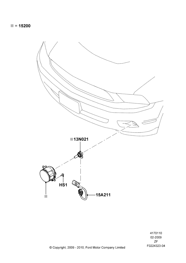 Front Fog Lamps, Less Mach 1 Appearance Group, With Front Fog Lamps #2