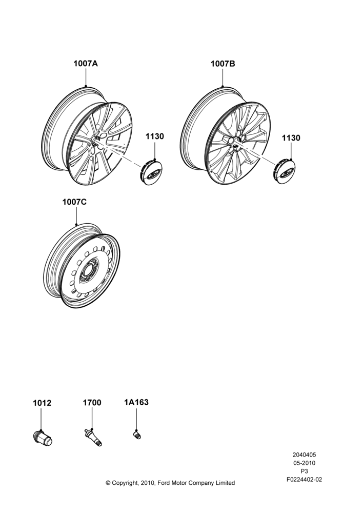 05H - Wheels, With 20" Wheels; 10/MAY/2010-29/FEB/2012