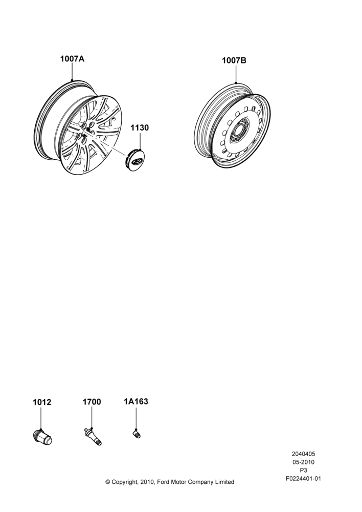 05G - Wheels, With 19" Wheels; 10/MAY/2010-29/FEB/2012
