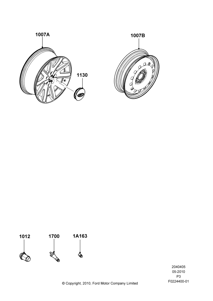 05F - Wheels, With 18" Wheels; 10/MAY/2010-29/FEB/2012