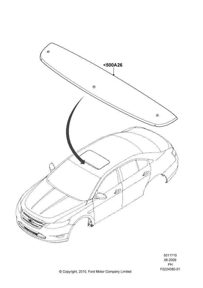 10XA - Sliding Roof Mechanism and Controls, Accessory; 15/JUN/2009-01/MAR/2019