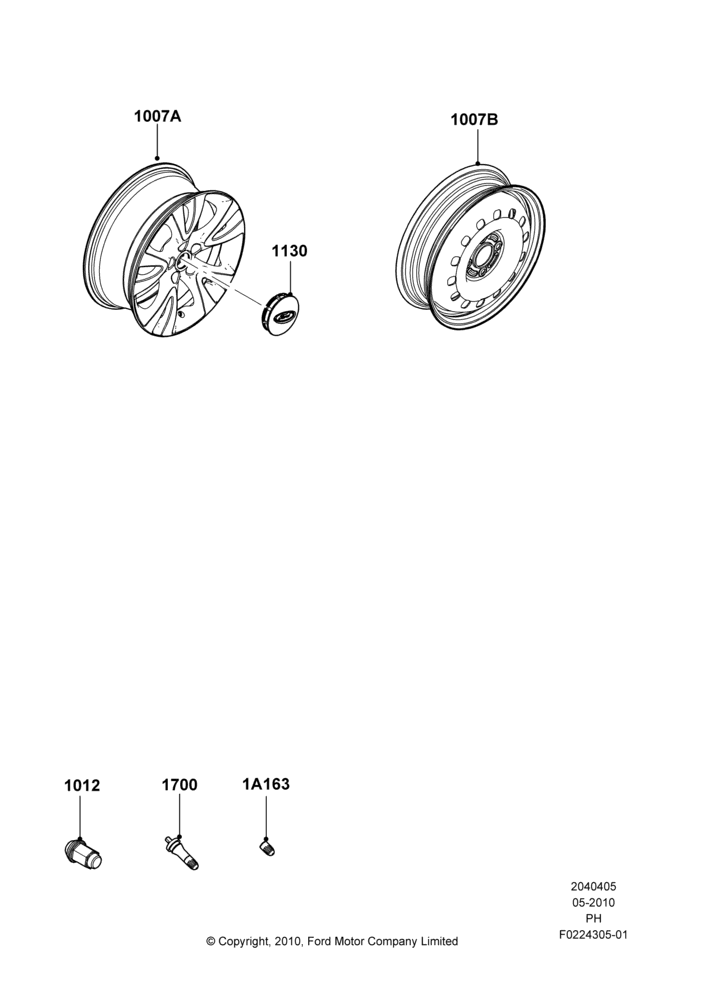 05F - Wheels, With 18" Wheels; 03/MAY/2010-06/FEB/2012