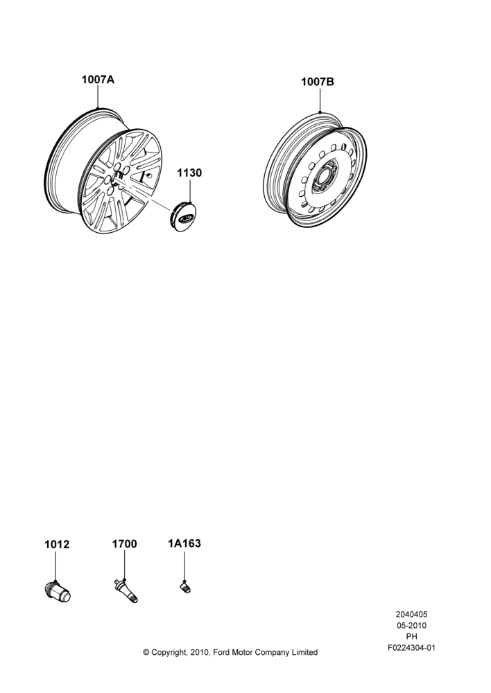 05E - Wheels, With 17" Wheels; 03/MAY/2010-06/FEB/2012