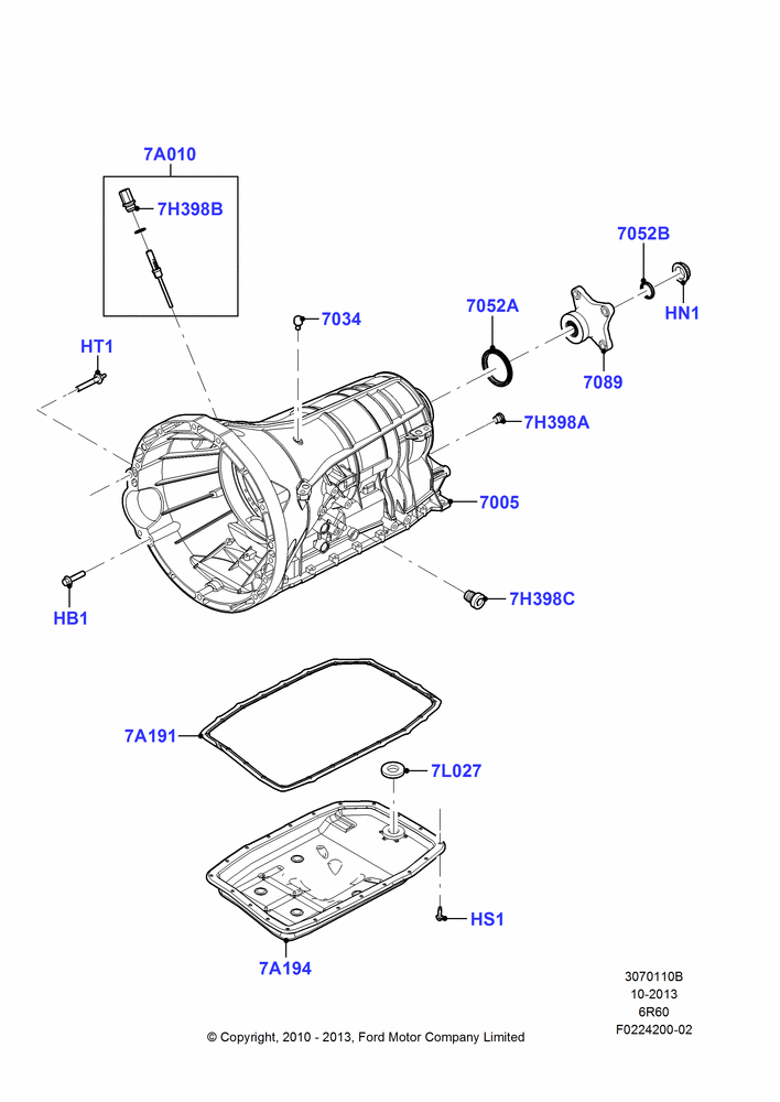10B - Transmission External Components, 6 Speed Automatic Trans (6R80), MOD 5.0L-4V DOHC SEFI NA; 22/MAR/2010-30/APR/2012