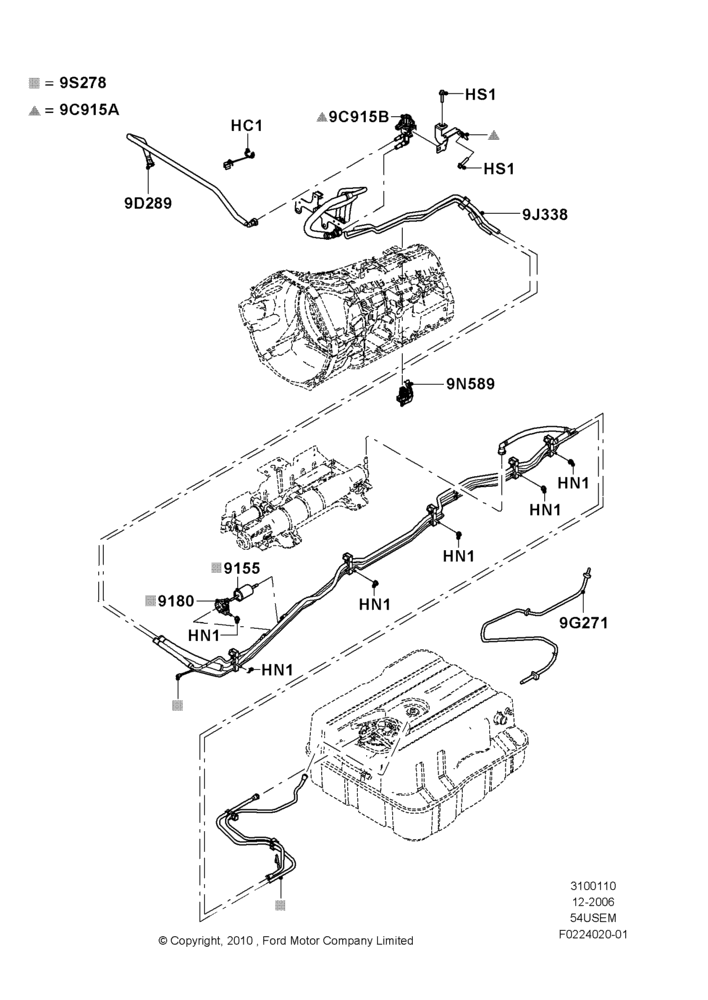 10AK - Fuel Lines, 5.4L 3V V8, With Aft-Of-Axle Fuel Tank; 18/DEC/2006-12/FEB/2010