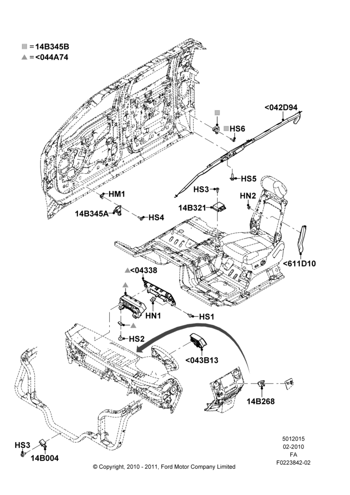 15D - Airbag System, Side Air Bag - 1st & 2nd row; 22/FEB/2010-05/JUL/2016