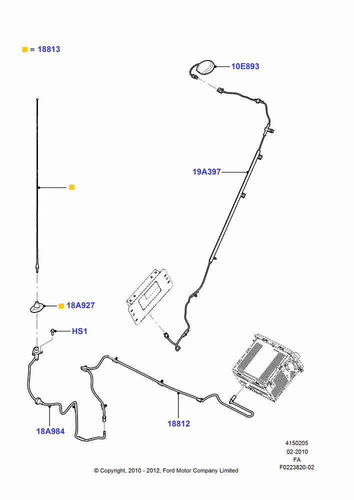 05B - Antenna, Satellite Digital Broadcast, All Radios Less Navigation; 22/FEB/2010-01/NOV/2010