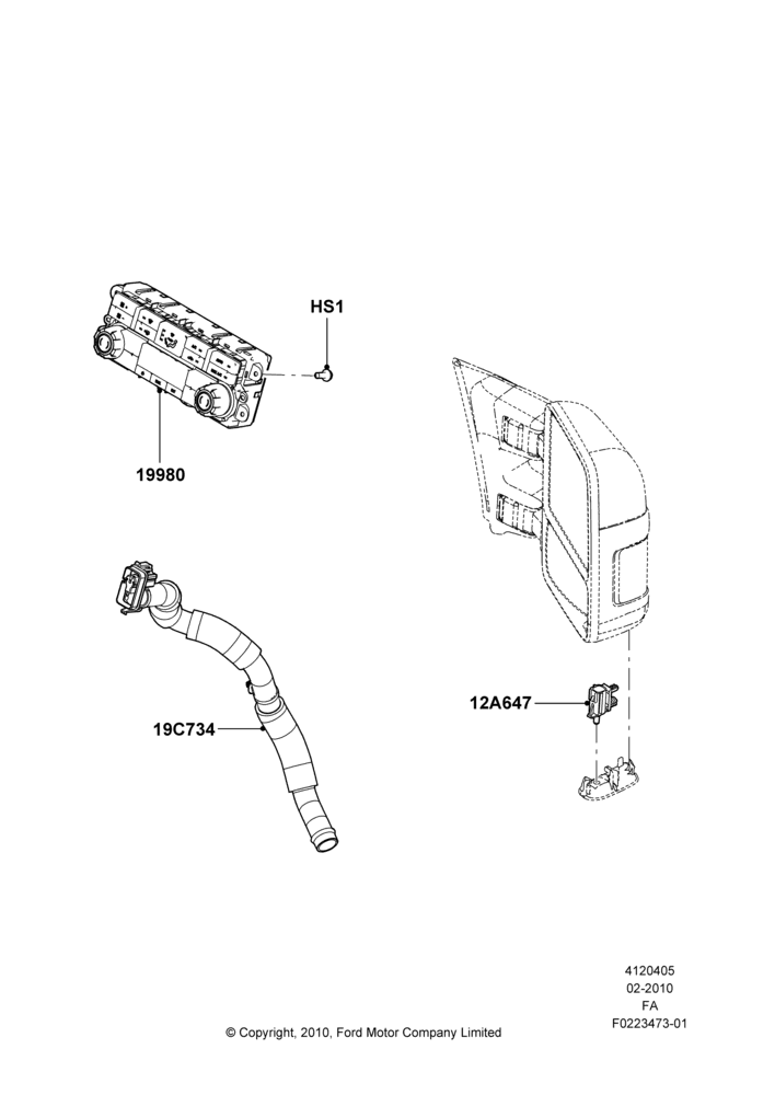 05C - Heater & Air Conditioning Controls, Electronic Dual Zone ATC A/C; 22/FEB/2010-15/JUL/2013